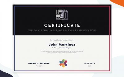 Eventex Connect announces John Martinez one of the Top 50 Virtual Meetings & Events Innovators