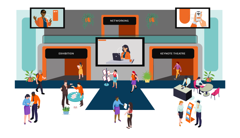 3D booth design 3d rendering